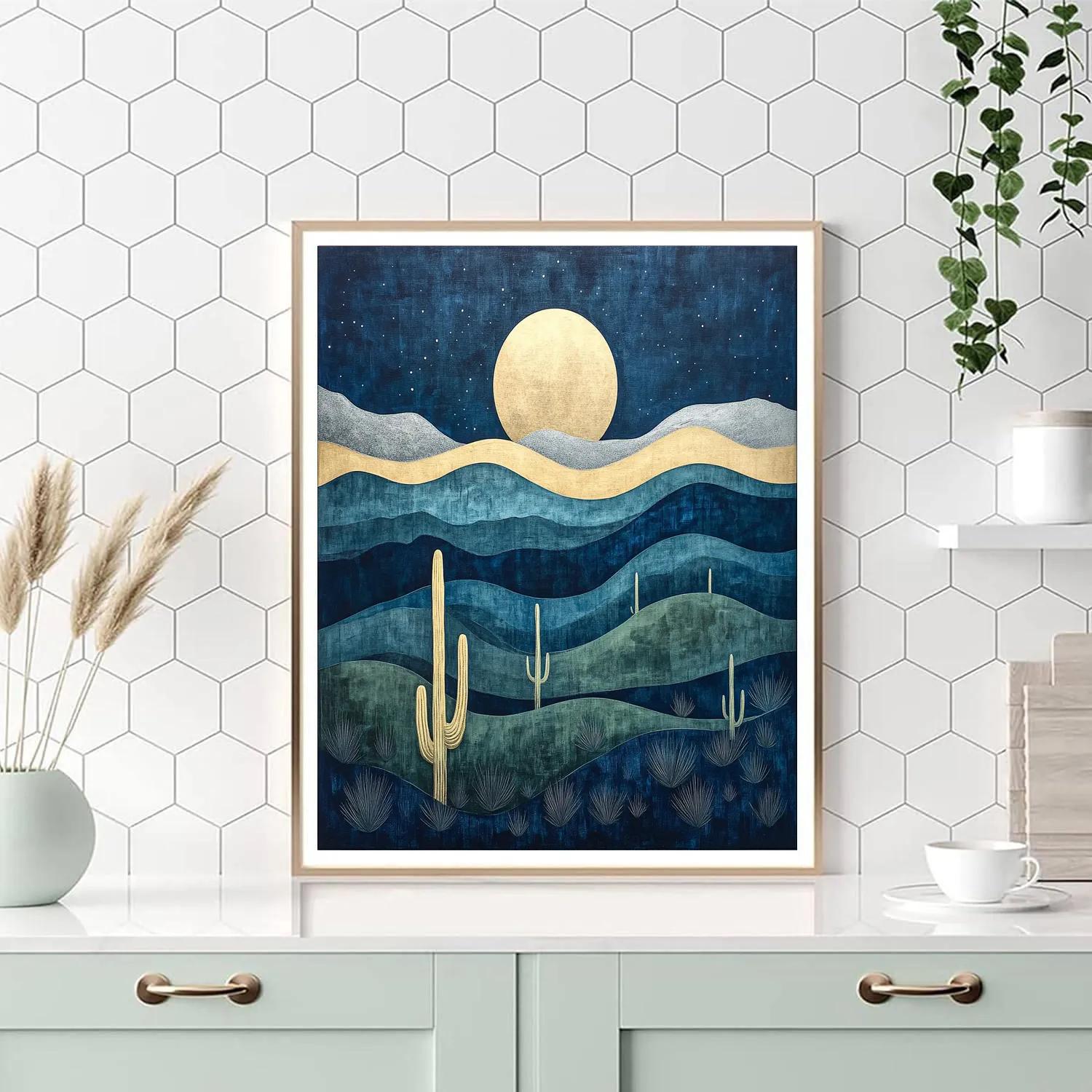 Georgia OKeeffe Inspired Desert At Night painting number kit
