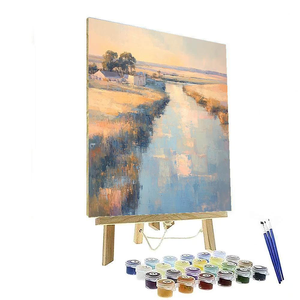 Claude Monet Inspired Rouen Light Study Afternoon Haze paint by number