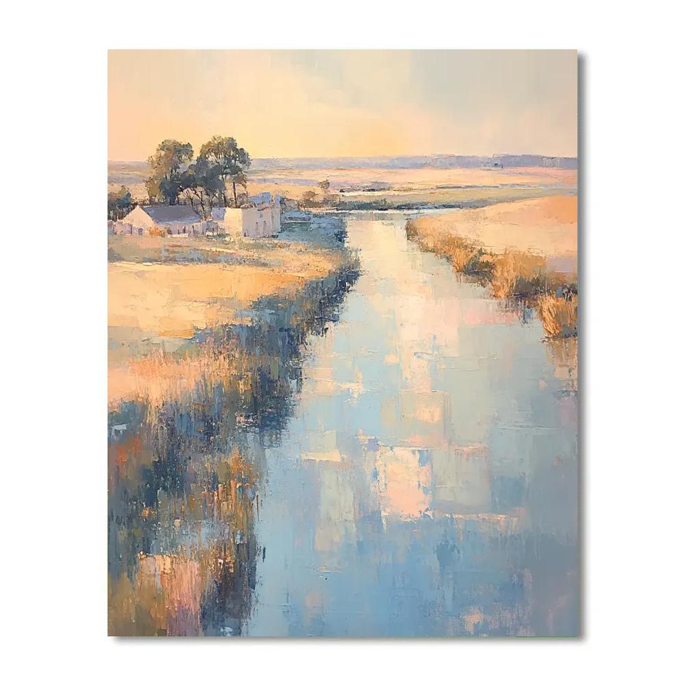 Claude Monet Inspired Rouen Light Study Afternoon Haze paint by number