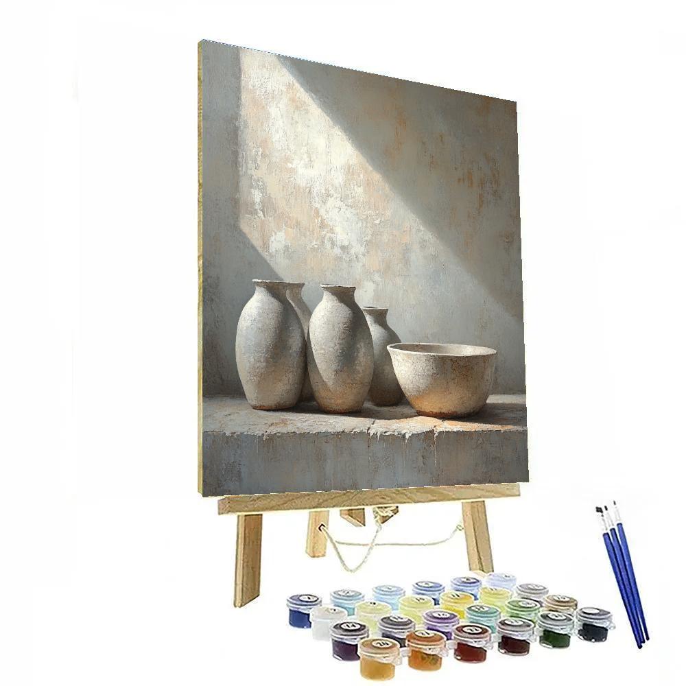 Diego Velazquez Inspired Ceramic Water Jars And Soft Light Number painting