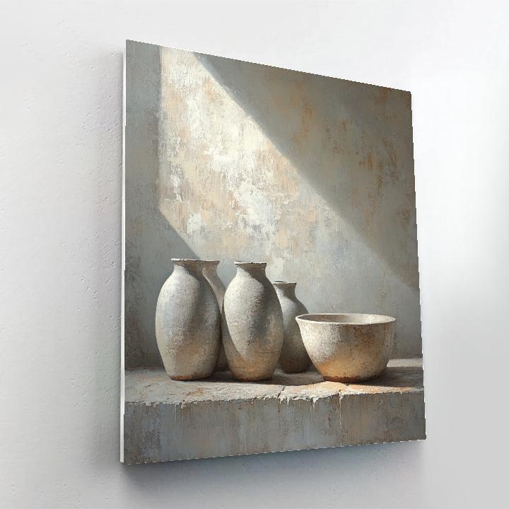 Diego Velazquez Inspired Ceramic Water Jars And Soft Light Number painting