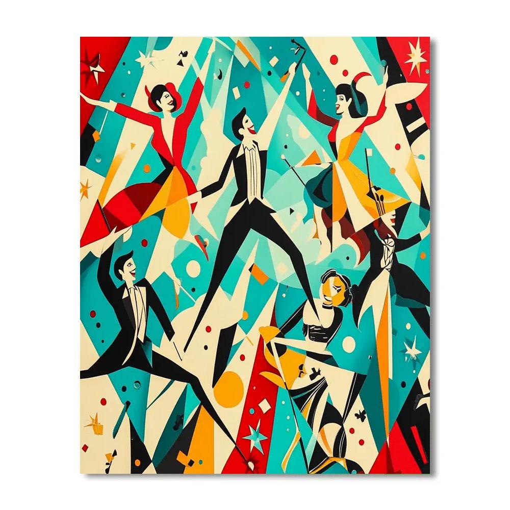 Picasso Inspired Circus Performers Painting by numbers kit