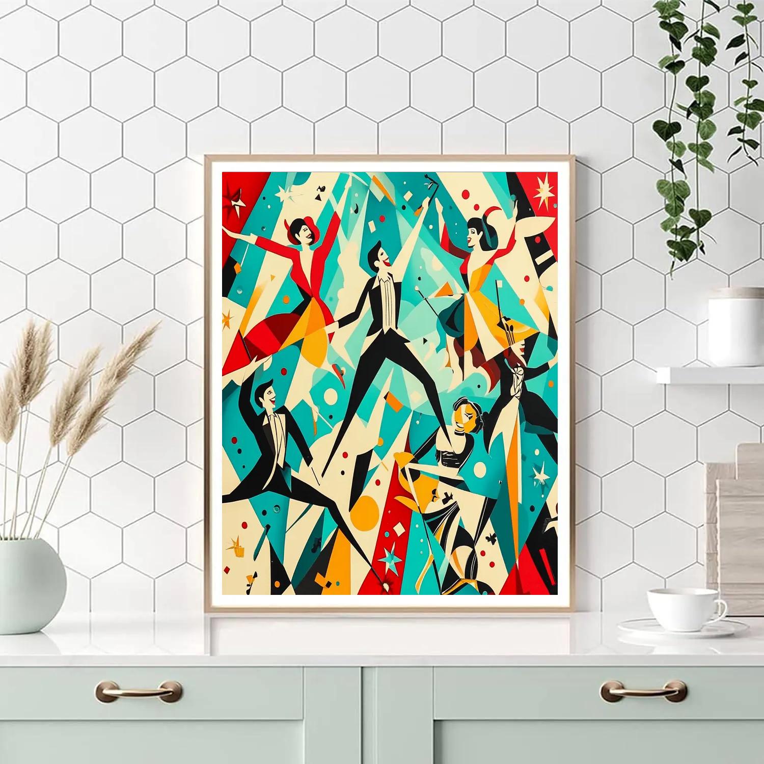 Picasso Inspired Circus Performers Painting by numbers kit