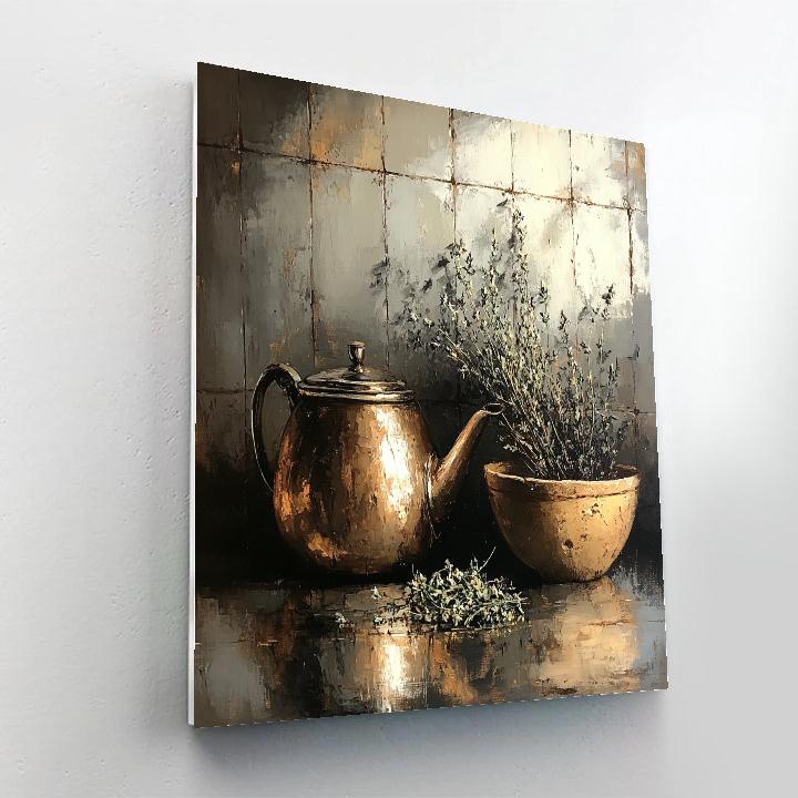 Diego Velazquez Inspired Copper Kettle And Dried Herbs Paint by numbers kits