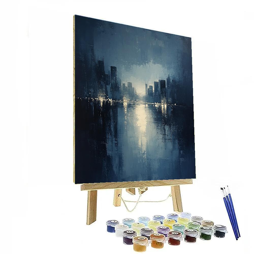 Whistler Inspired Moonlit Bridge Paint by numbers art