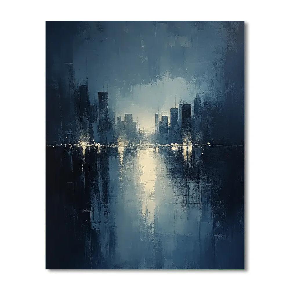Whistler Inspired Moonlit Bridge Paint by numbers art