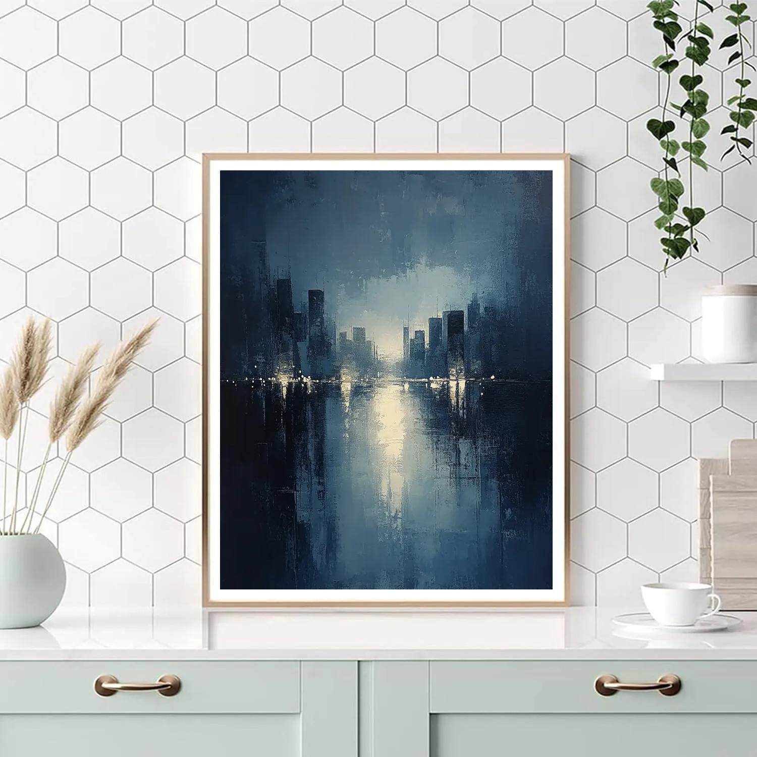 Whistler Inspired Moonlit Bridge Paint by numbers art