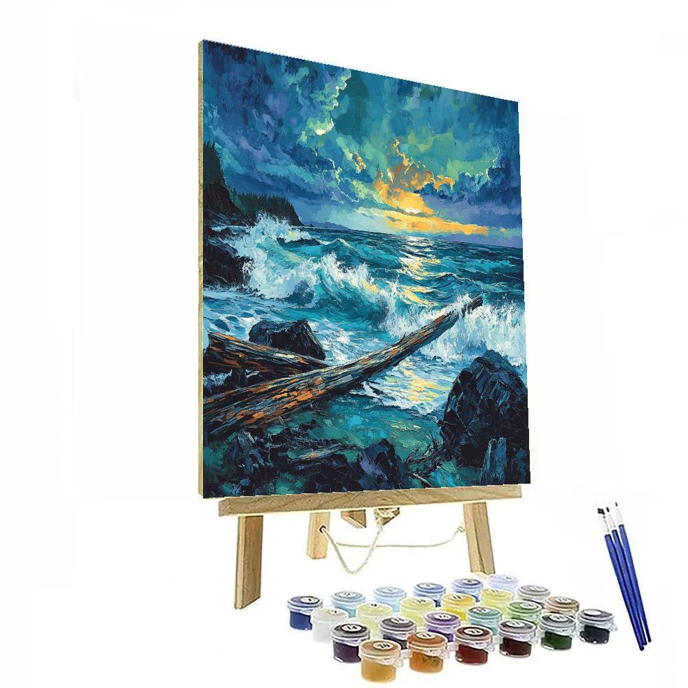 Emily Carr Inspired Coastal Tempest Paint by numbers art
