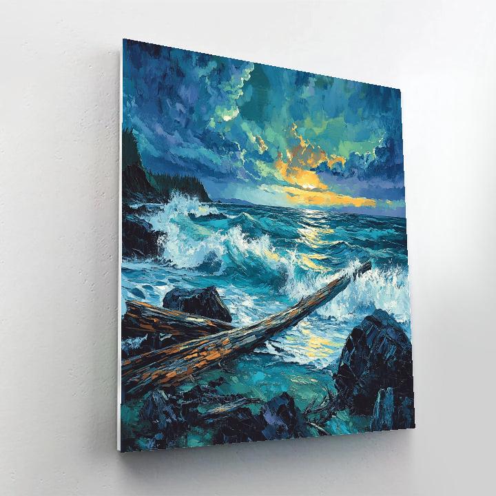 Emily Carr Inspired Coastal Tempest Paint by numbers art