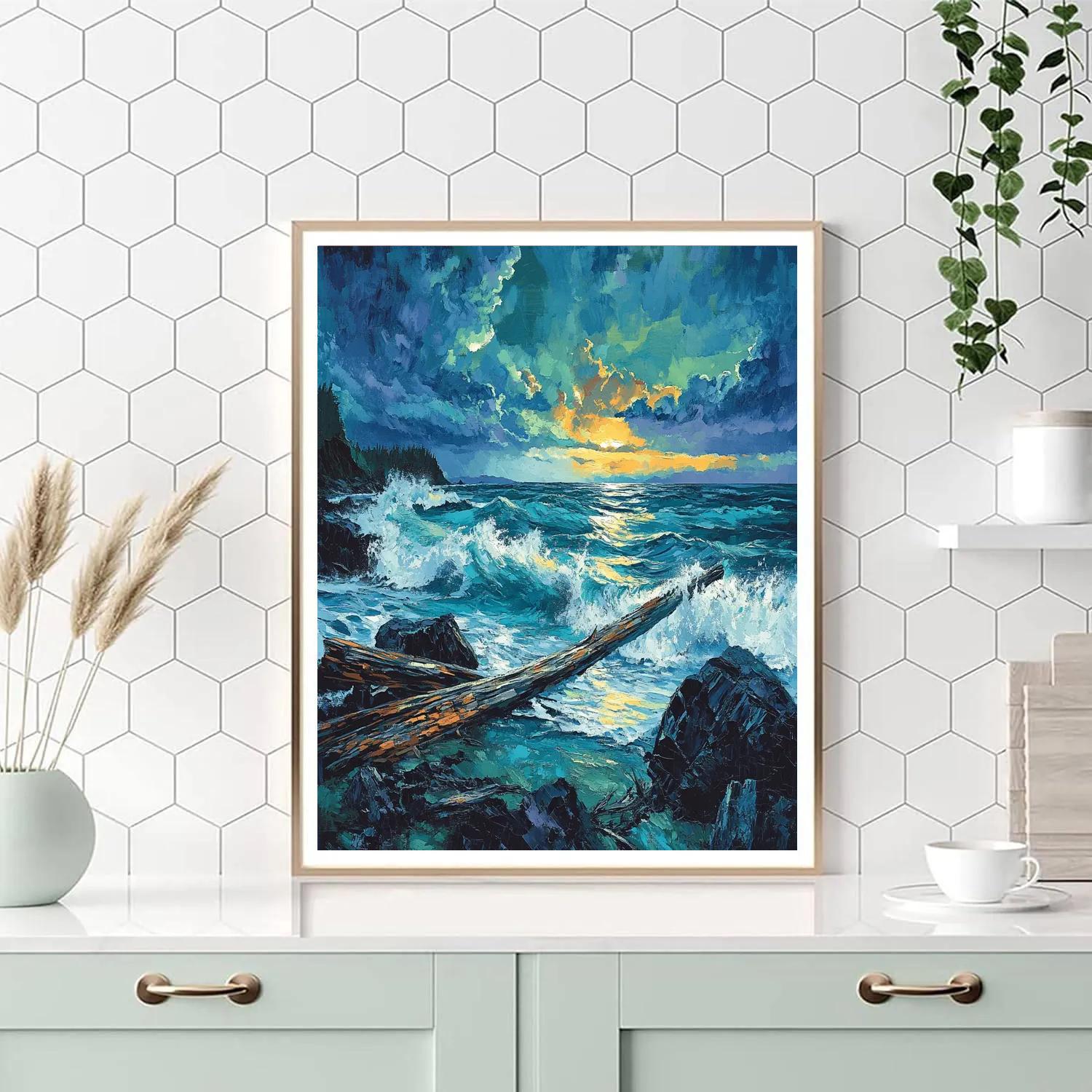Emily Carr Inspired Coastal Tempest Paint by numbers art