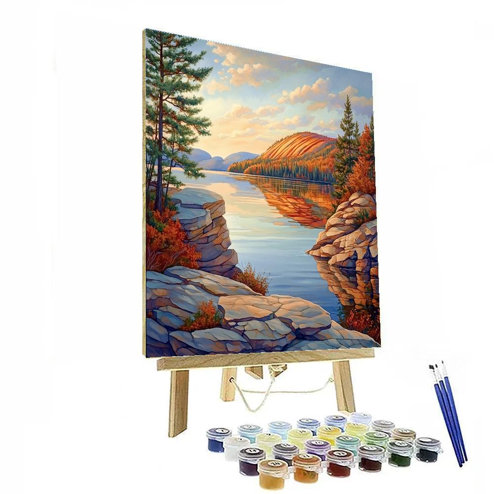 Franklin Carmichael Inspired Autumn Ridge Reflection Number painting