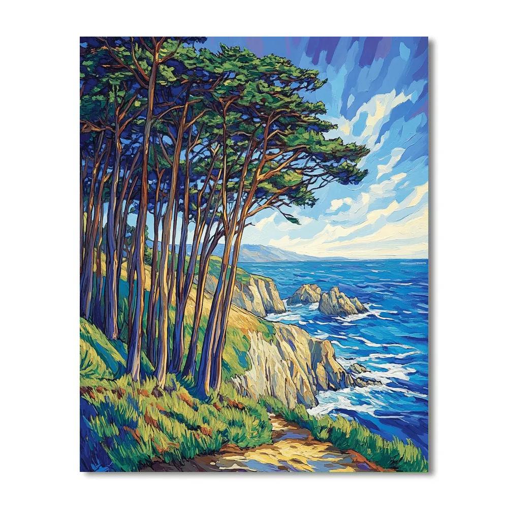 Emily Carr Inspired Windward Pines paint by color