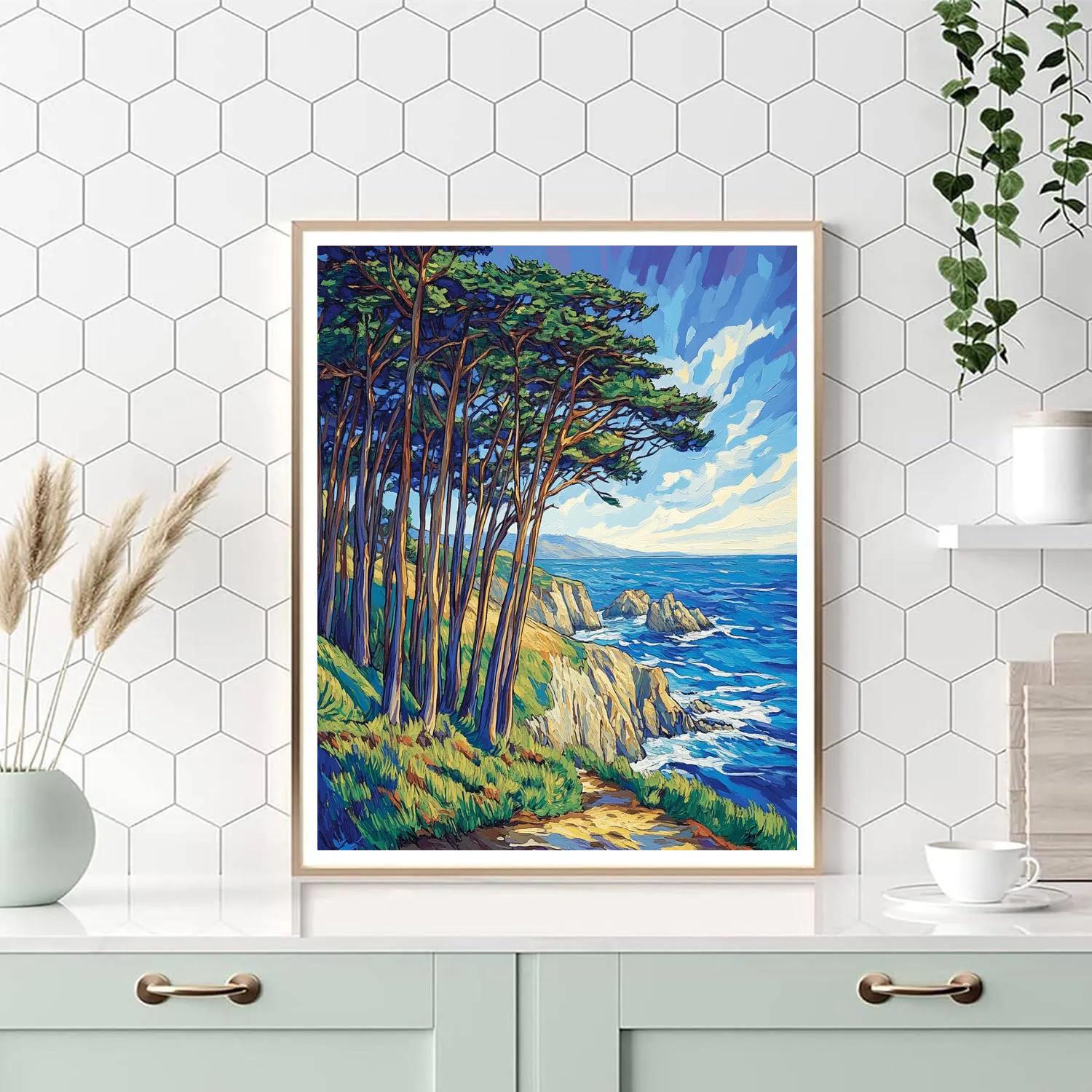 Emily Carr Inspired Windward Pines paint by color