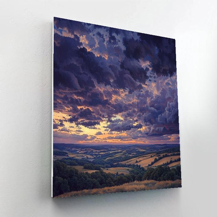 Francisco Goya Inspired Twilight Vista With Ominous Clouds paint by numbers