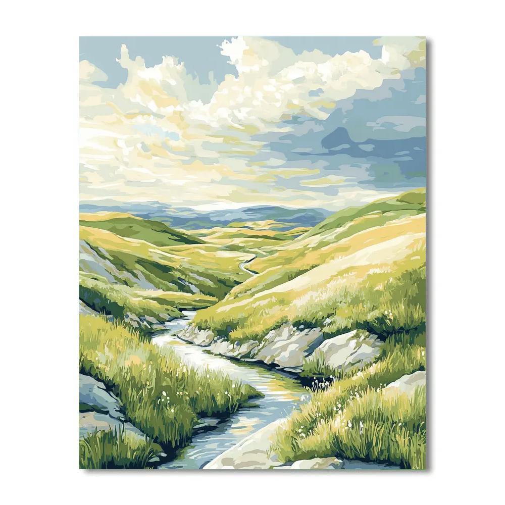 Franklin Carmichael Inspired Rolling Spring Hills paint by numbers