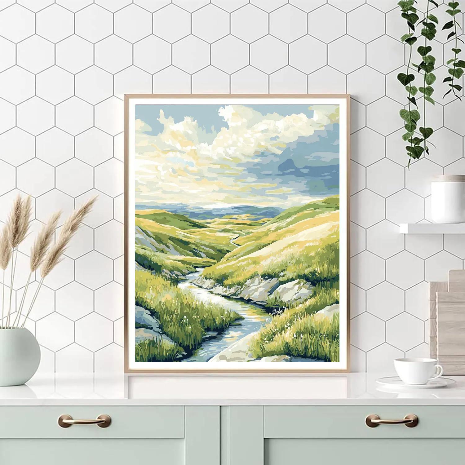 Franklin Carmichael Inspired Rolling Spring Hills paint by numbers