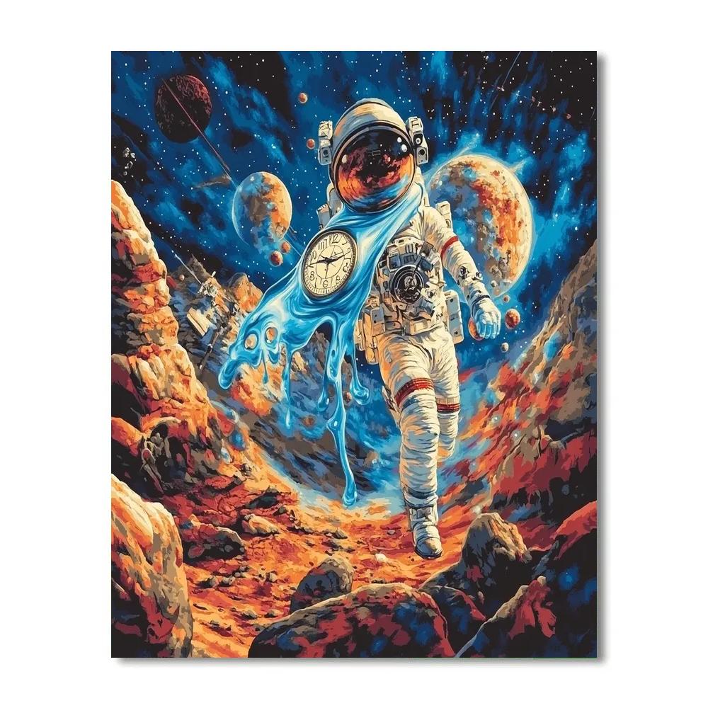 Salvador Dali Inspired Surreal Space Odyssey paint by color