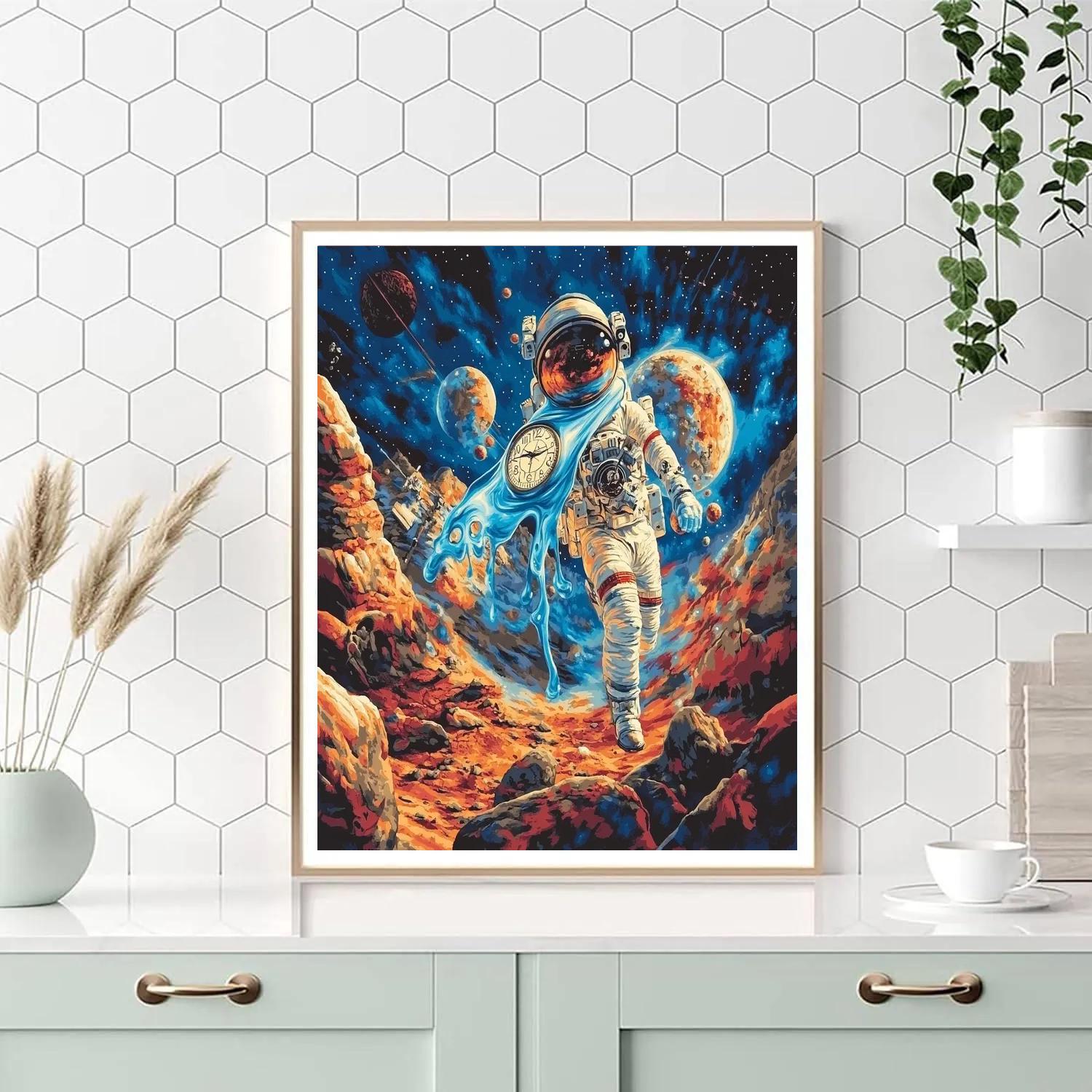 Salvador Dali Inspired Surreal Space Odyssey paint by color