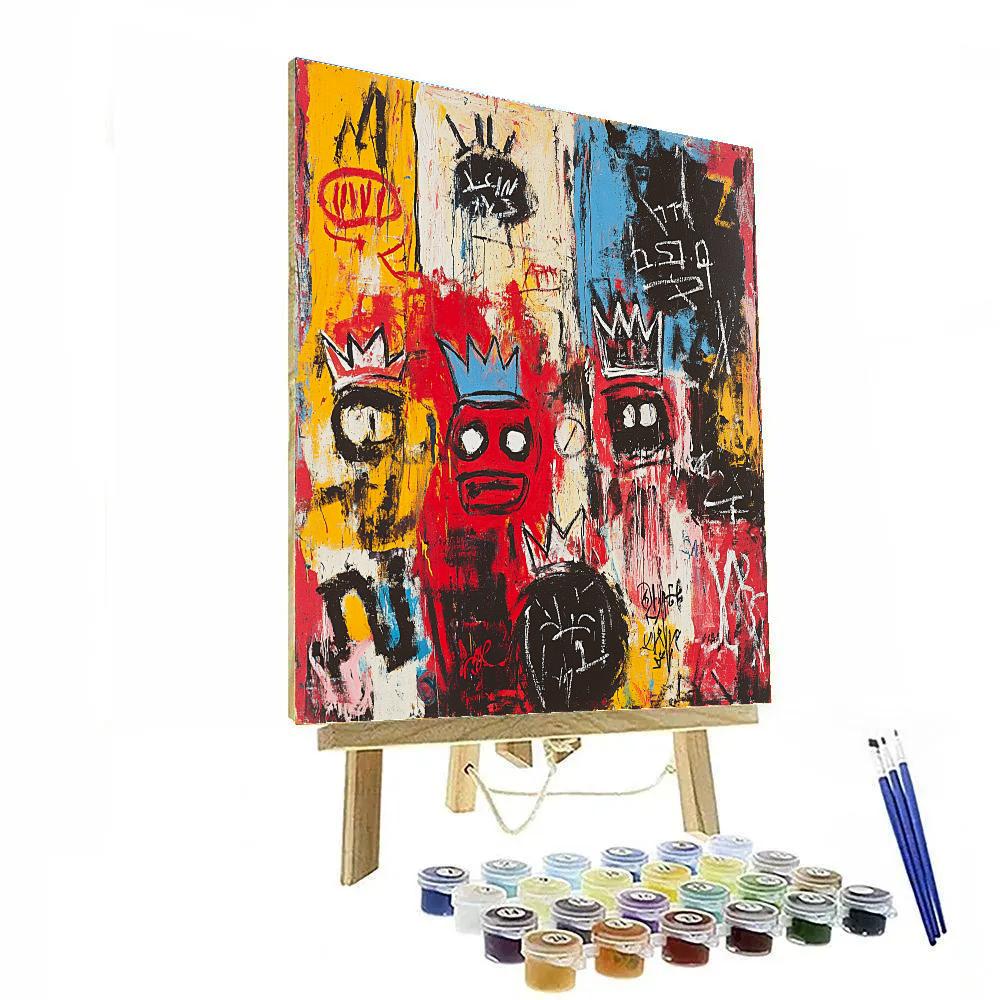 Jean Michel Basquiat Inspired Abstract Music Festival painting number kit