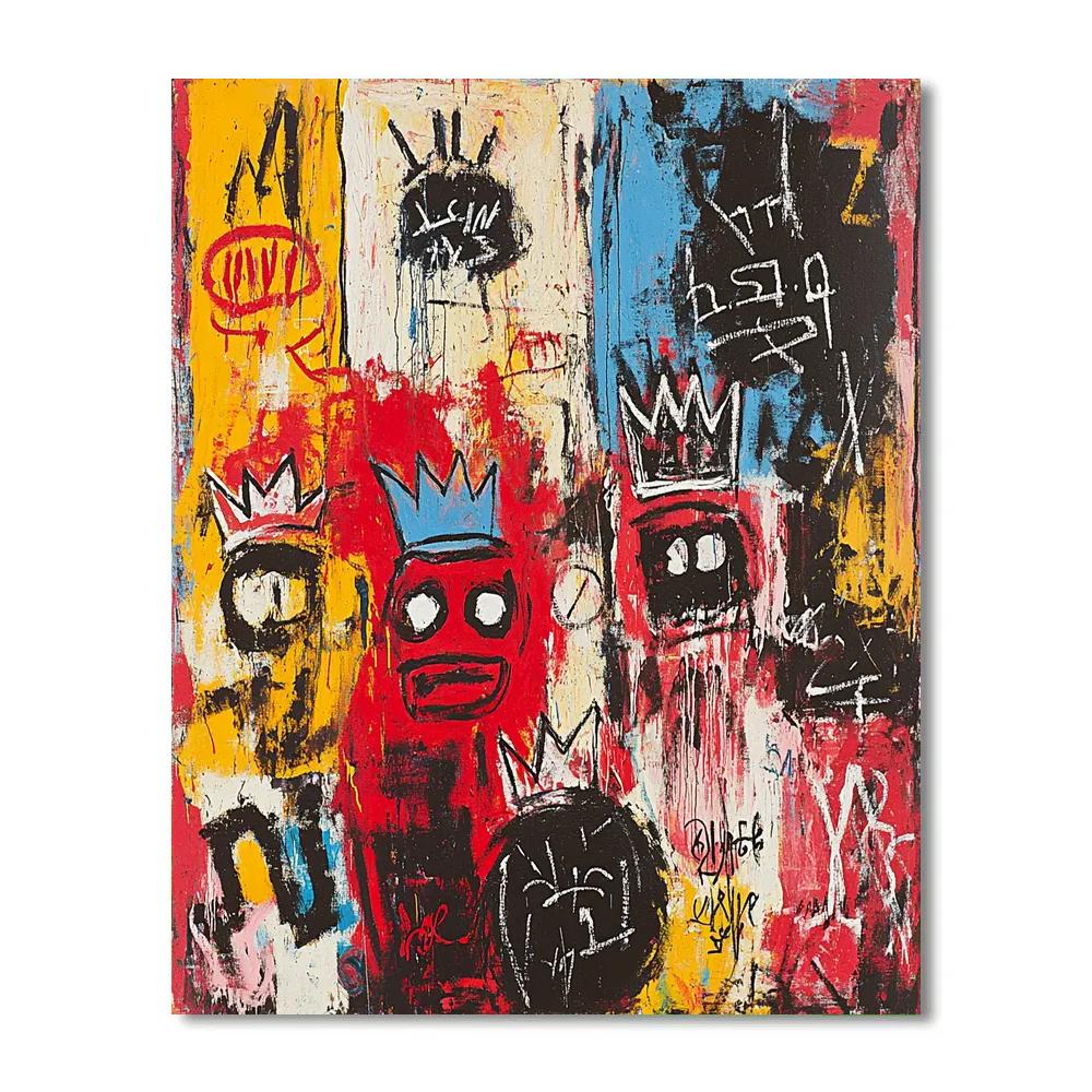 Jean Michel Basquiat Inspired Abstract Music Festival painting number kit