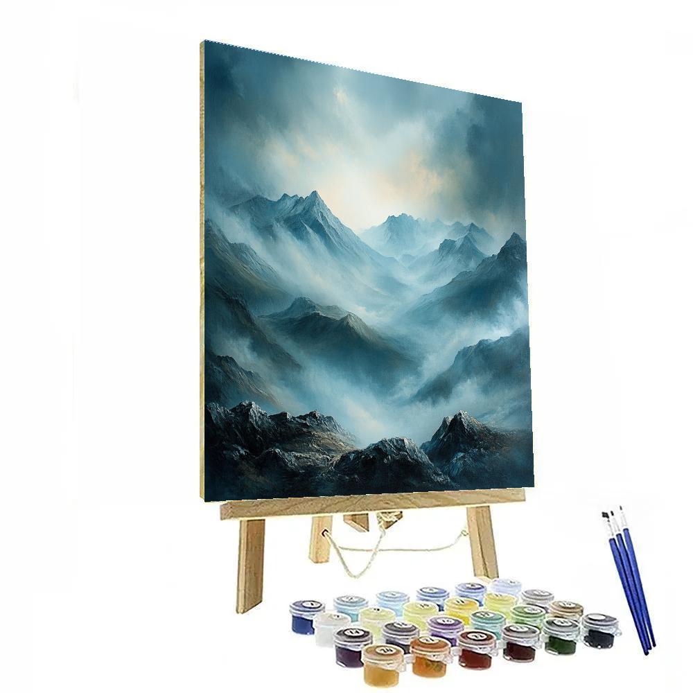 Frederick Varley Inspired Mist Veil Over Craggy Highlands Painting by numbers kit