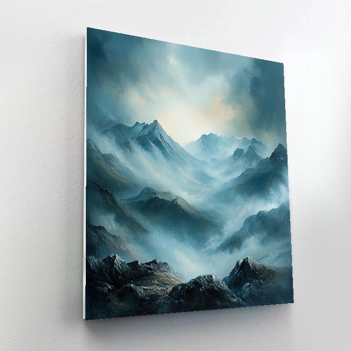 Frederick Varley Inspired Mist Veil Over Craggy Highlands Painting by numbers kit