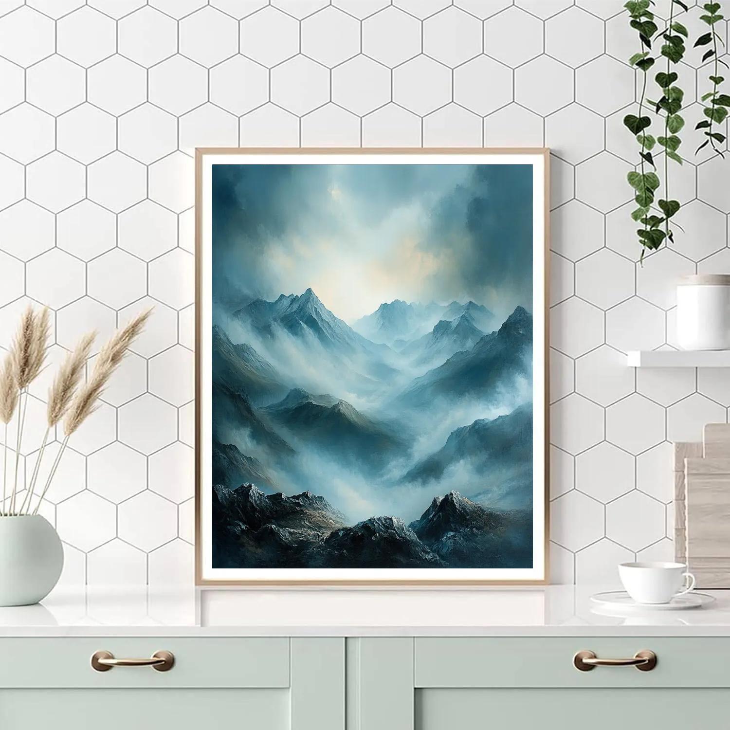 Frederick Varley Inspired Mist Veil Over Craggy Highlands Painting by numbers kit