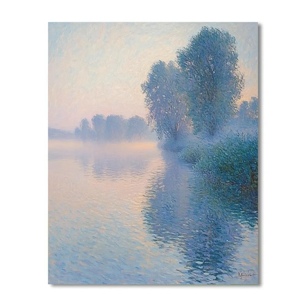 Claude Monet Inspired Misty River Morning paint by number
