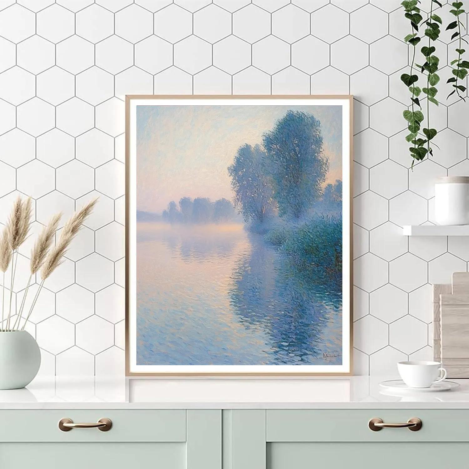 Claude Monet Inspired Misty River Morning paint by number