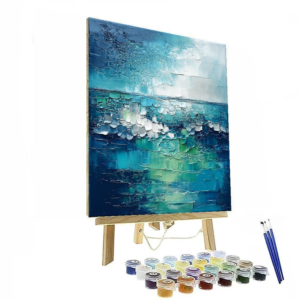 Jean-Paul Riopelle Inspired Shattered Northern Aurora Paint by numbers kits