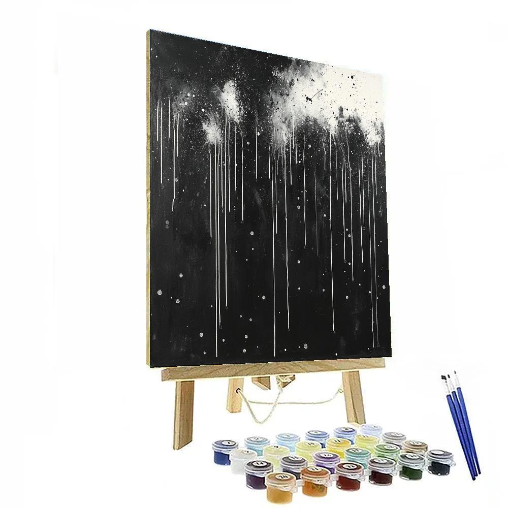 Jackson Pollock Inspired Midnight Static Painting by numbers kit