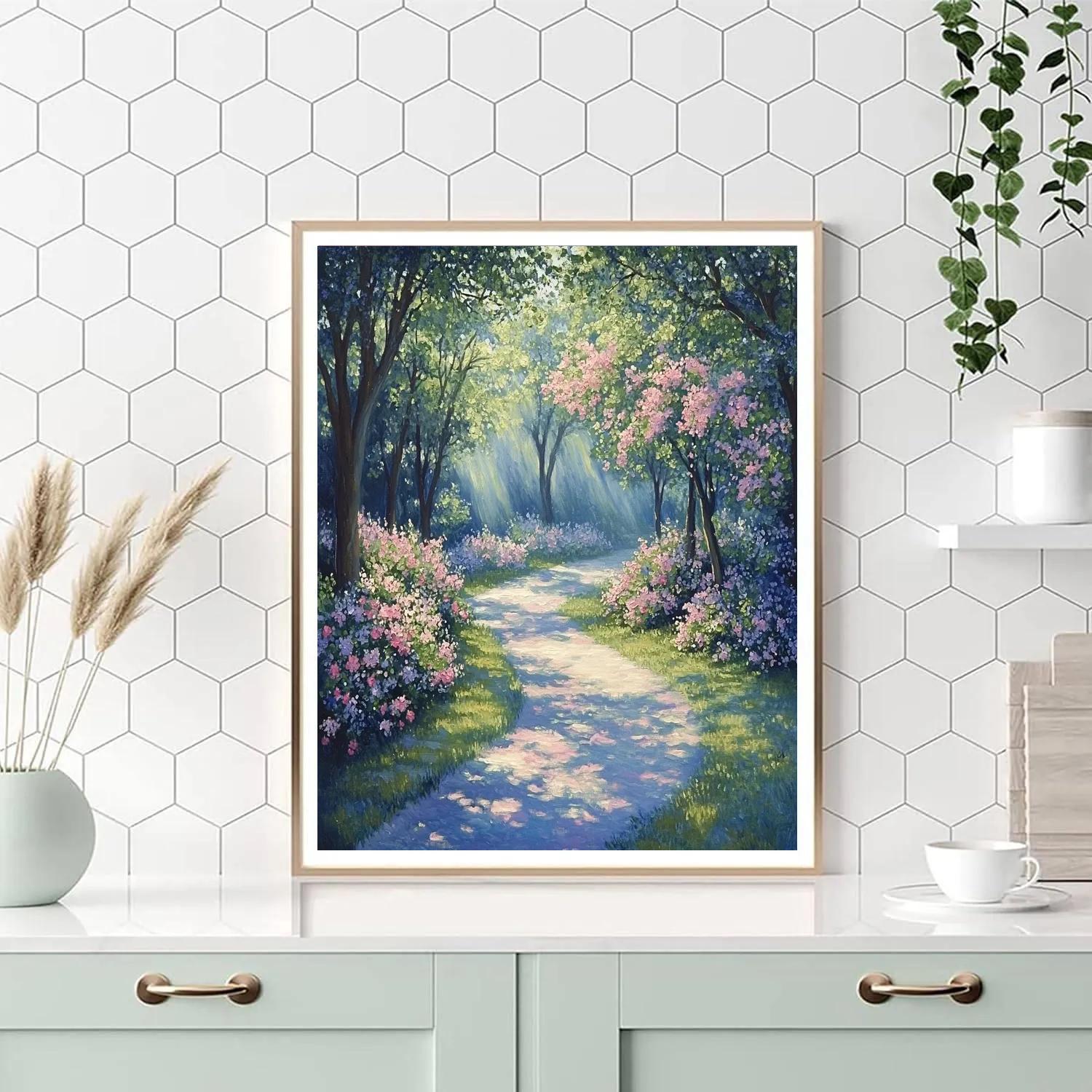 Monet Inspired Serene Spring Garden Painting by numbers kit