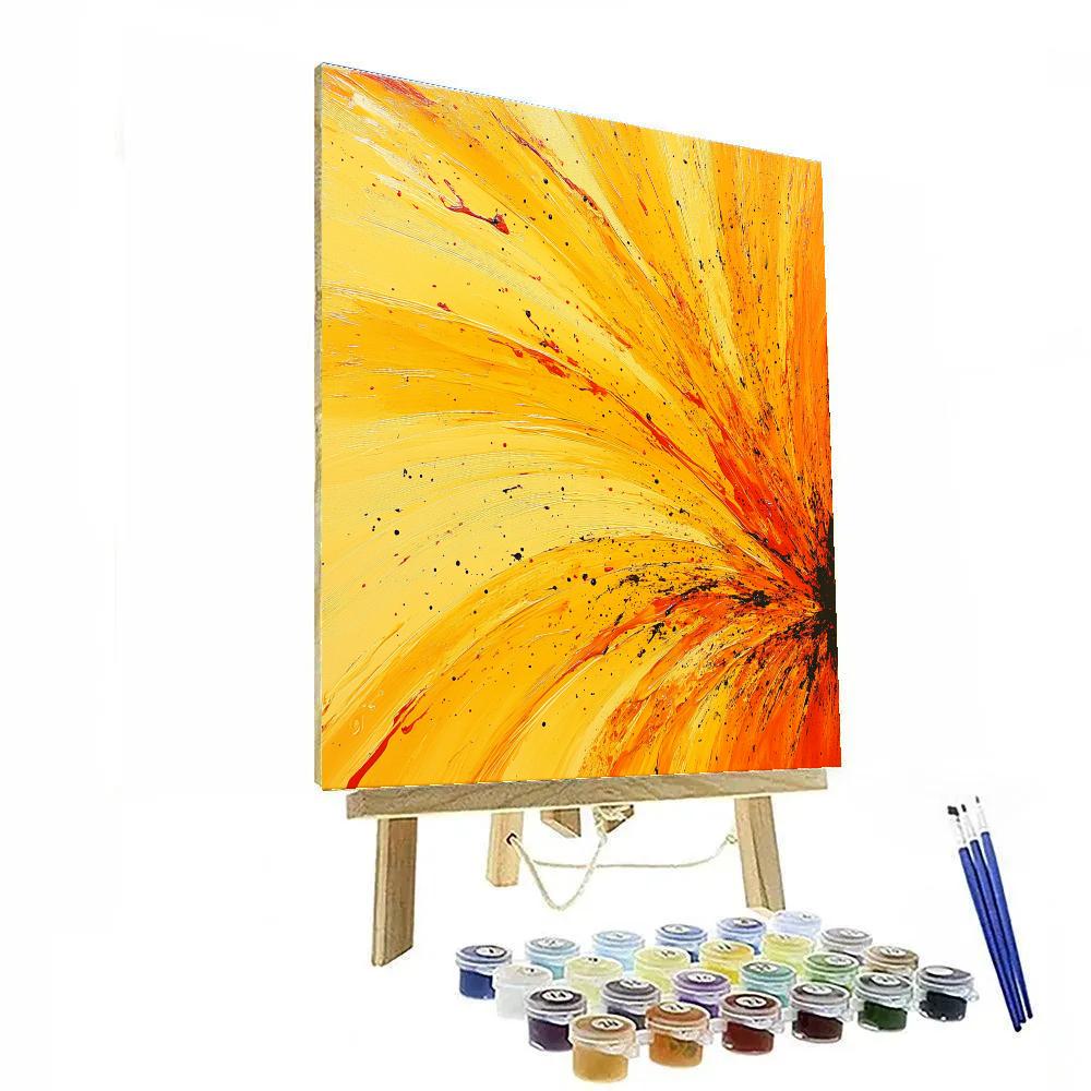 Jackson Pollock Inspired Solar Flare Weave DIY paint by numbers