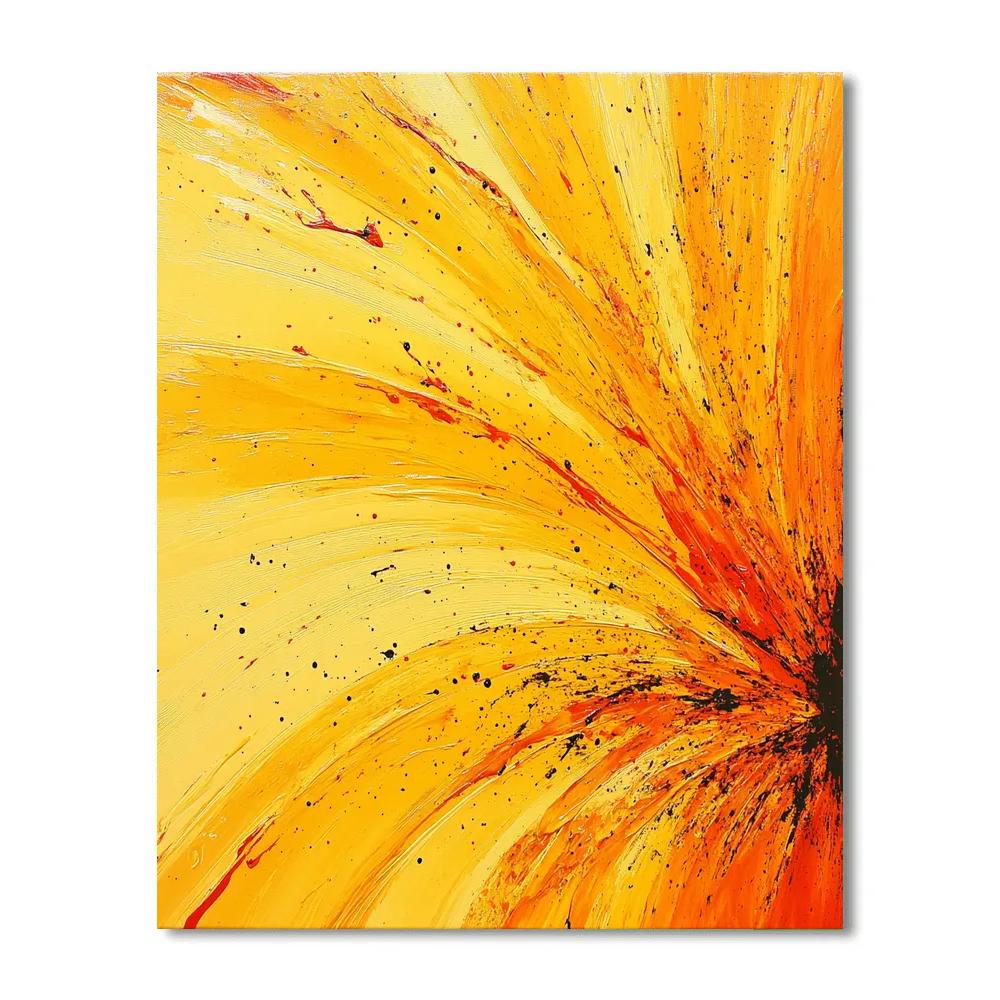 Jackson Pollock Inspired Solar Flare Weave DIY paint by numbers