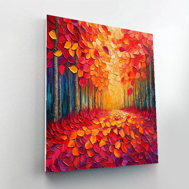 Jean-Paul Riopelle Inspired Autumnal Flames paint by numbers