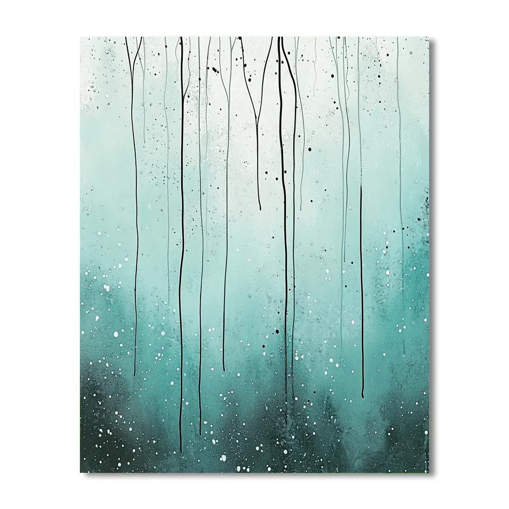 Jackson Pollock Inspired Frozen Aurora Of Lines DIY paint by numbers