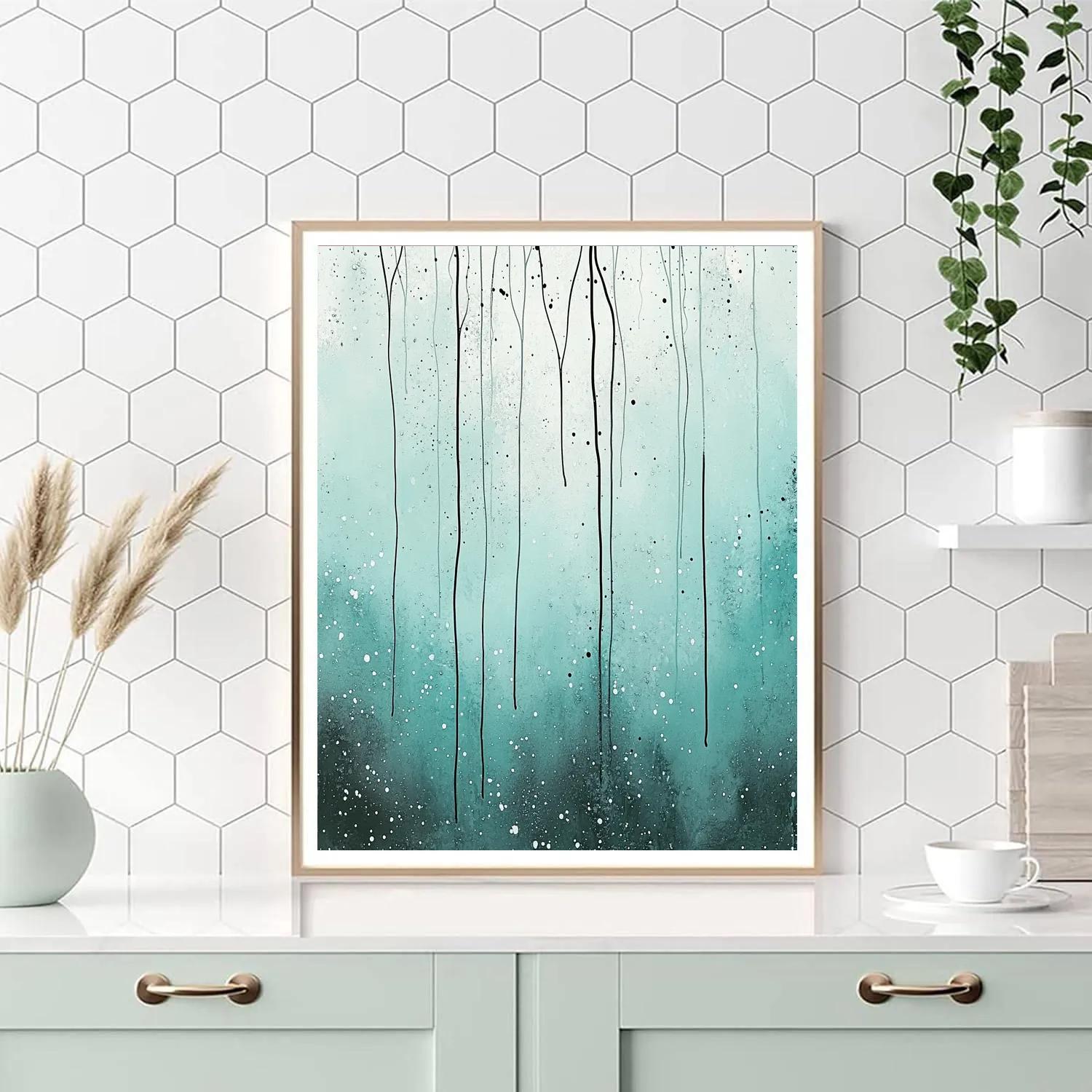 Jackson Pollock Inspired Frozen Aurora Of Lines DIY paint by numbers