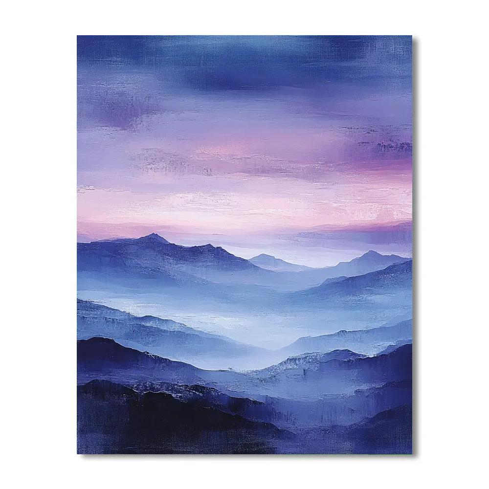 Jean-Paul Riopelle Inspired Ethereal Mountain Skies Numbered painting kits