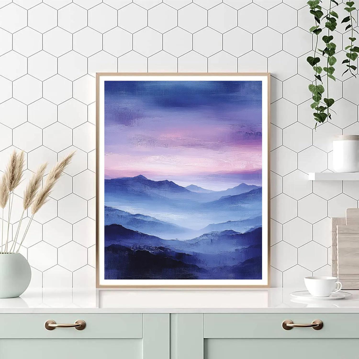 Jean-Paul Riopelle Inspired Ethereal Mountain Skies Numbered painting kits