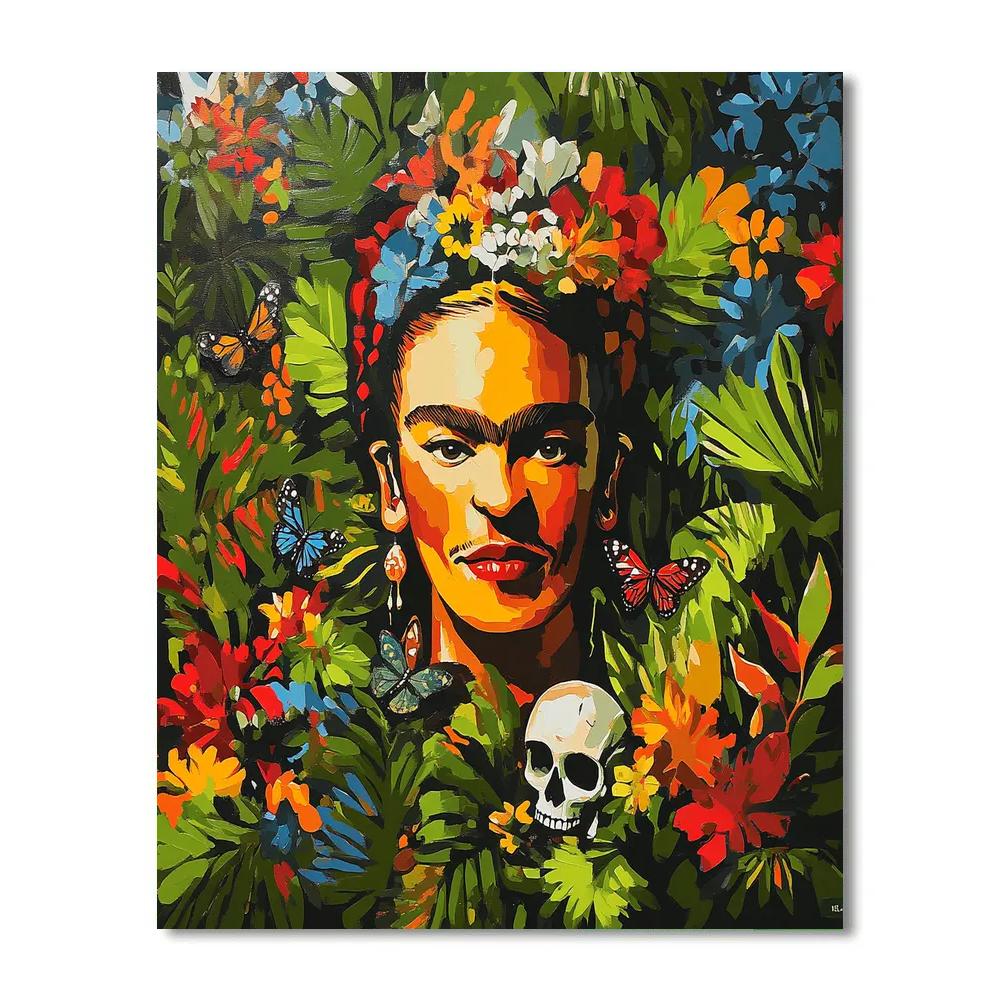 Frida Kahlo Inspired Floral Dreams paint by number