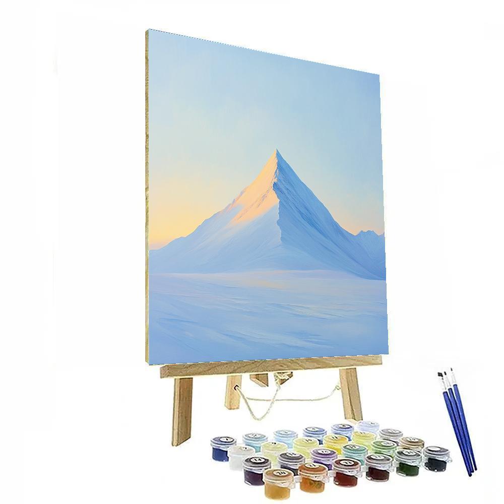 Lawren Harris Inspired Snow Capped Peak At Dawn paint by color
