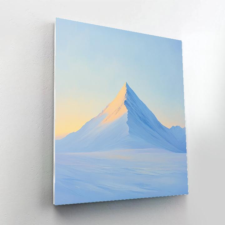 Lawren Harris Inspired Snow Capped Peak At Dawn paint by color