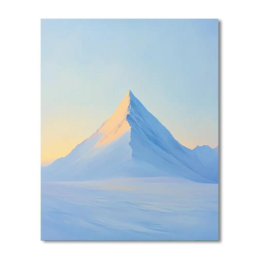 Lawren Harris Inspired Snow Capped Peak At Dawn paint by color