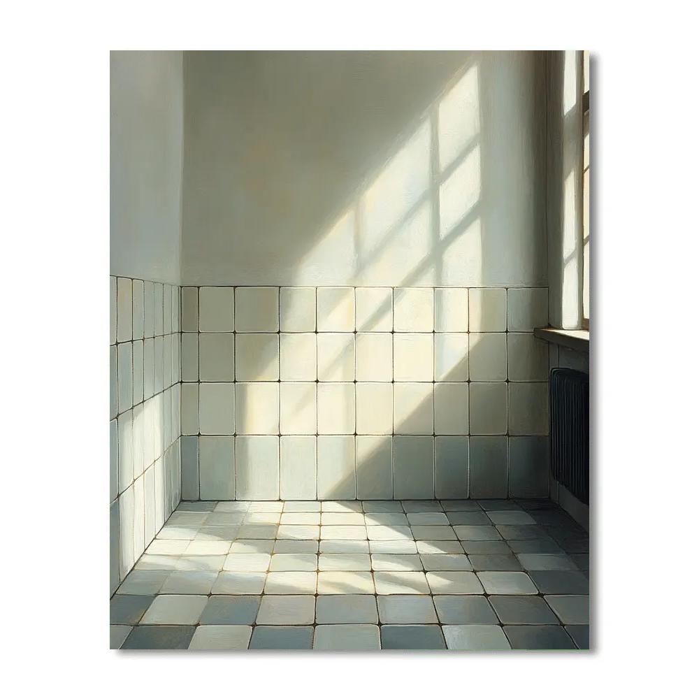 Johannes Vermeer Inspired Tiled Floor And Window Light Study DIY paint by numbers