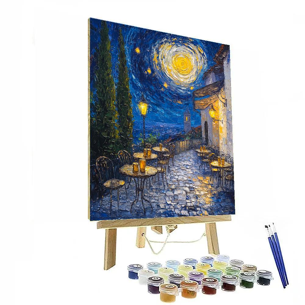 Van Gogh Inspired Spiral Galaxy Cafe Painting by numbers kit