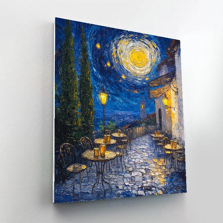 Van Gogh Inspired Spiral Galaxy Cafe Painting by numbers kit