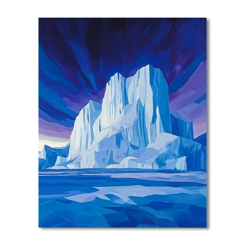 Lawren Harris Inspired Monolithic Northern Glacier paint by numbers