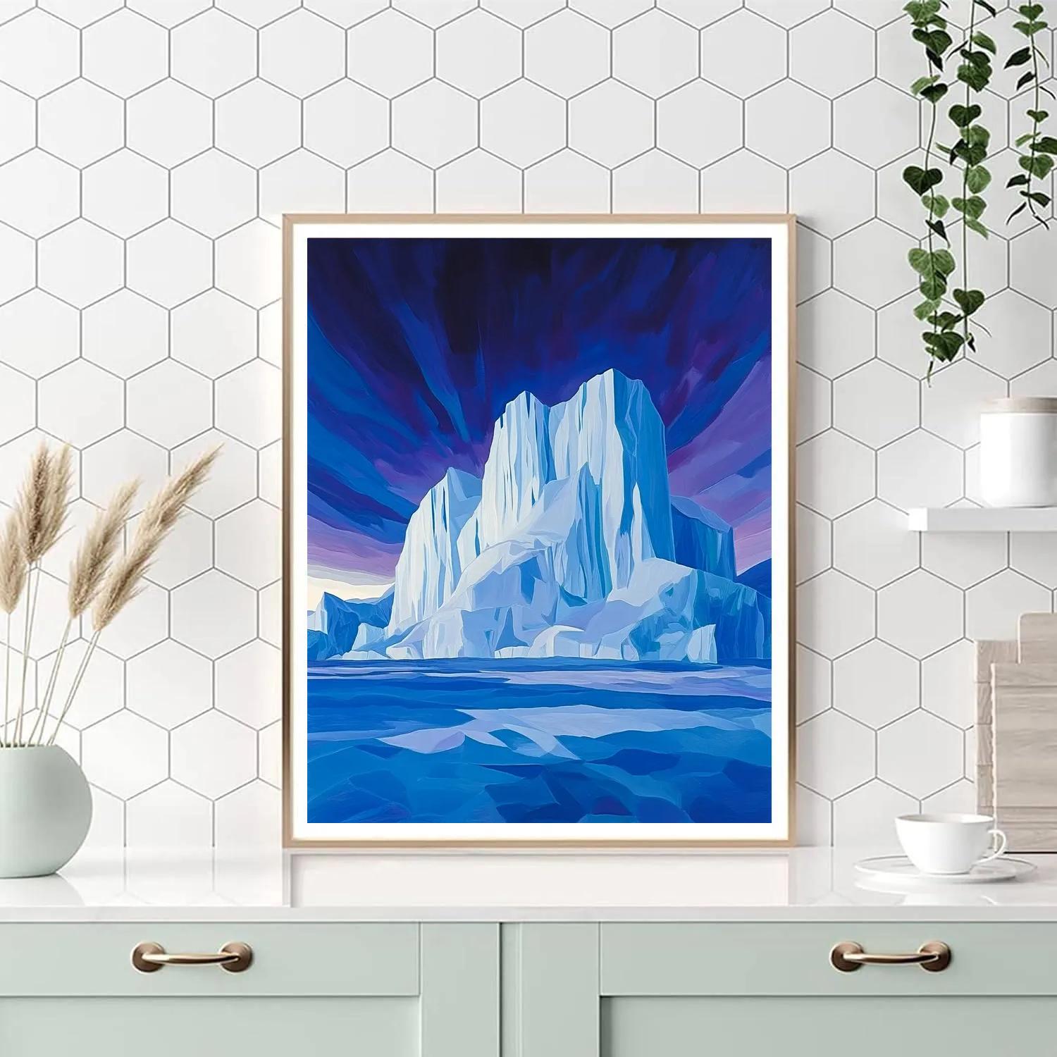 Lawren Harris Inspired Monolithic Northern Glacier paint by numbers