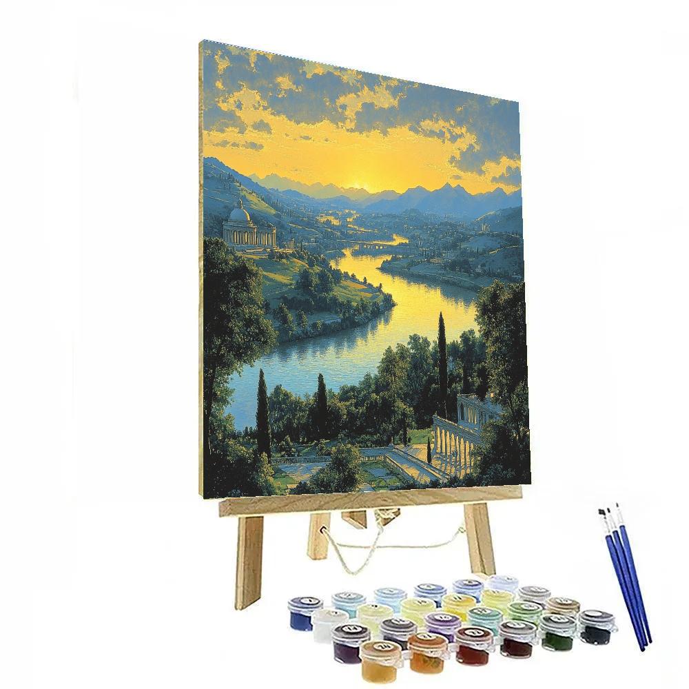 Raphael Inspired Luminous Riverside Arcades Numbered painting kits