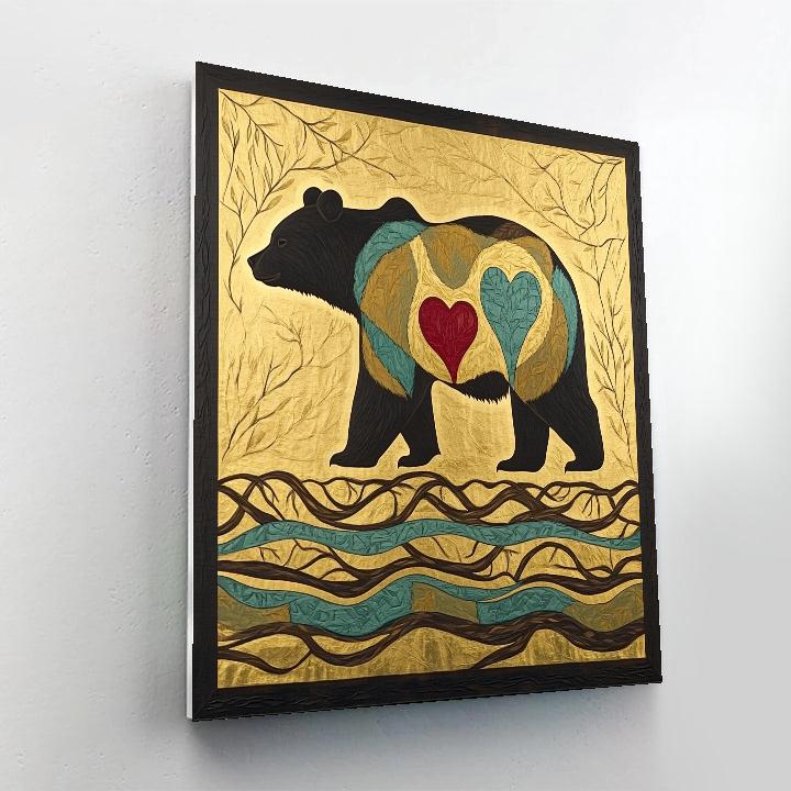 Norval Morrisseau Inspired Forest Bear Of Rooted Strength DIY paint by numbers